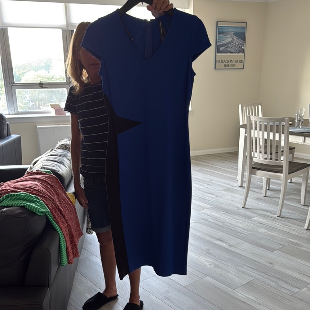 Marc New York Blue Sheath Midi Dress